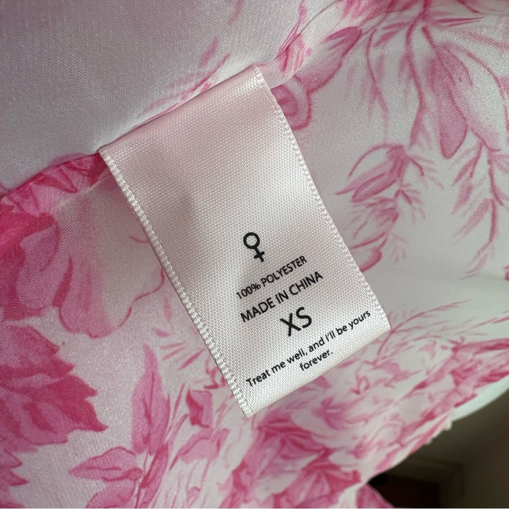 Selkie The Babydoll Toile Pink Floral Parliament Dress XS - Picture 8 of 8